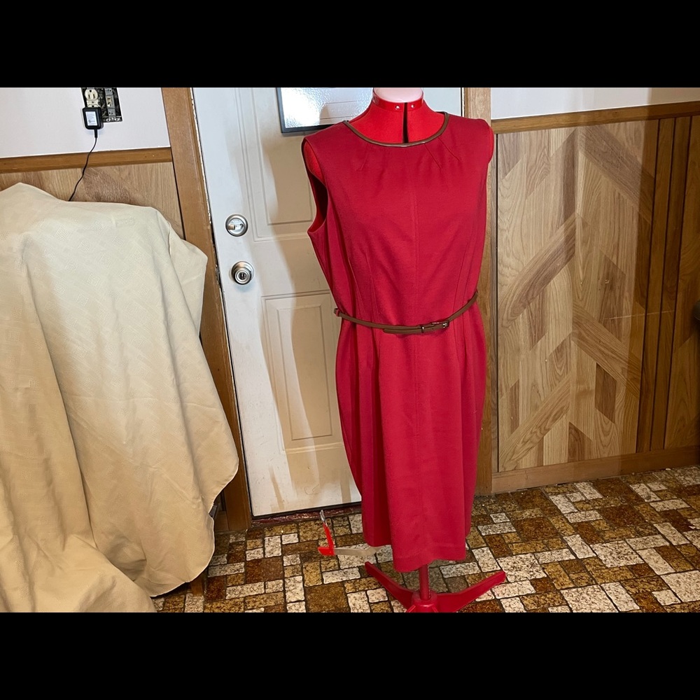 Work Dress Professional Anne Klein size 16 Red